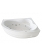 Sanplast Comfort white corner bathtub with hydromassage 150x100